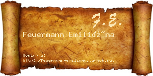 Feuermann Emiliána névjegykártya